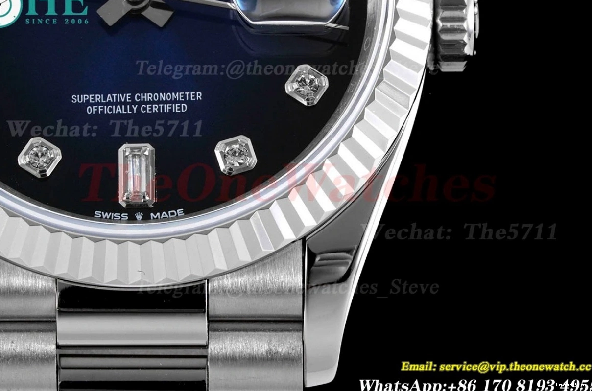 A2836 Pres Gradient RAF 36mm SS SS DayDate Dial Blue 0303